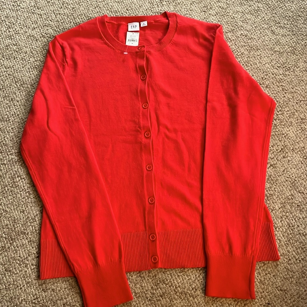 Gap medium red cardigan
